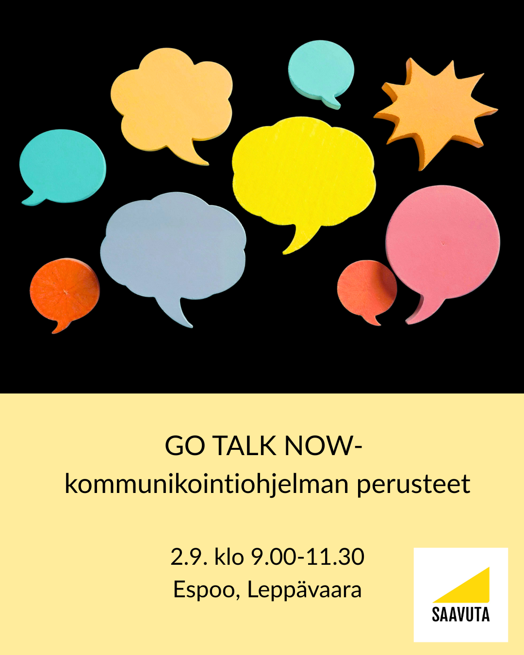 Tyhjiä erivärisiä ja muotoisia puhekuplia